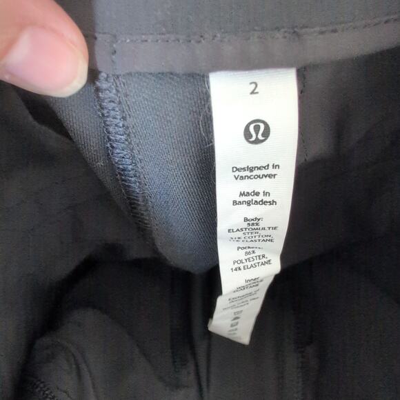 Lululemon Utilitech Relaxed Mid-Rise Trouser 7/8 Length Black Pants Women's 2 - Picture 7 of 12